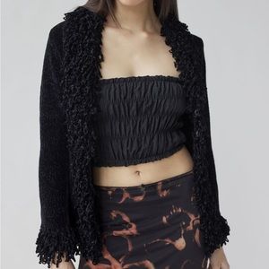 BRAND NEW UO Soule Fringe Trim Cardigan